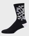 AMIRI MEN'S BONE MA CREW SOCKS