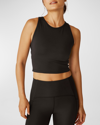 Beyond Yoga Spacedye Studio Cropped Tank In Black