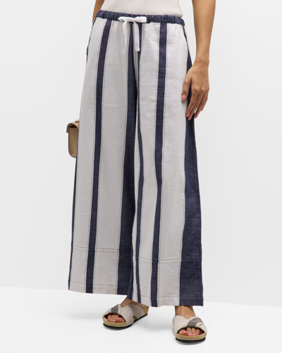 Lemlem Desta Wide-leg Pants In Debre Navy