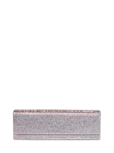 Amina Muaddi Clutch Amini Paloma  In Grigio