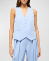 Staud Brett Vest In Periwinkle