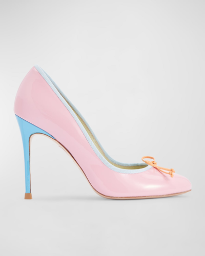 Sophia Webster Pirouette Ballet Patent Leather Pumps In Summer