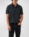 Rodd & Gunn Men's Huntsbury Textured Cotton Polo Shirt In Charcoal