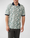 Rodd & Gunn Arundel Original Fit Frond Print Tipped Cotton Polo In Fern