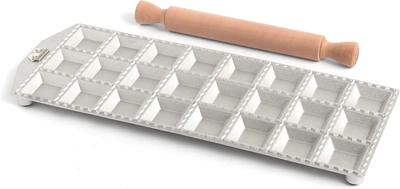 Marcato Ravioli Mold By , Made In Italy, Makes 48 Square Raviolis, 1-inch In Silver