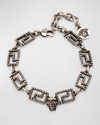 Versace Men's Greca Nautical Chain Bracelet In Antique Palladium