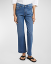 Proenza Schouler Jasper High-rise Straight-leg Ankle Jeans In Mediuim Blue