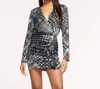Ramy Brook Myla Dress In Houndstooth Burnout In Multi