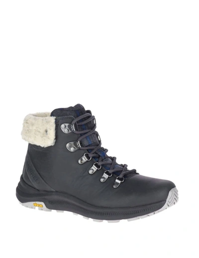 Merrell Women's Ontario X Stormy Kromer Wool Hiking Boot In Granite In Black