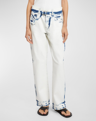 PROENZA SCHOULER ELLSWORTH BLEACHED BOYFRIEND JEANS WITH BELT