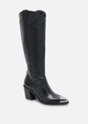 Dolce Vita Kamryn Womens Leather Pointed Toe Knee-high Boots In Black