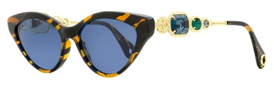 Lanvin Women's Crystal Sunglasses Lnv631sr 236 Tiger Stripe 56mm In Multi