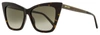 Jimmy Choo Women's Cat Eye Sunglasses Lucine 086ha Havana 55mm In Multi