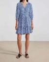 APIECE APART MINI MITTE DRESS IN PIET FLORAL BLUE