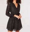 APRICOT ANIMAL PRINT JACQUARD DRESS IN BLACK