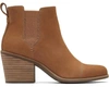 TOMS EVERLY BOOTIE IN TAN OILED NUBUCK