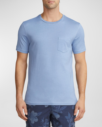 Ralph Lauren Purple Label Garment-dyed Cotton-jersey T-shirt In Blue