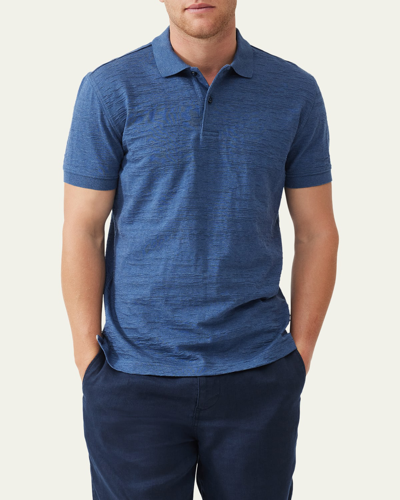 Rodd & Gunn Men's Banks Road Cotton Jacquard Polo Shirt In Ocean