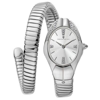Christian Van Sant Women's Naga Silver Dial Watch