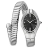 Christian Van Sant Women's Naga Black Dial Watch In Silver