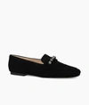Pelle Moda Herron Crystal Embellished Loafer In Black