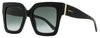 Jimmy Choo Women's Square Sunglasses Edna 8079o Black 52mm In Multi