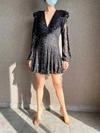 Rococo Sand Ciara Short Dress In Black In Black
