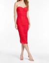 Amanda Uprichard Lopez Midi Dress In Kiss In Red