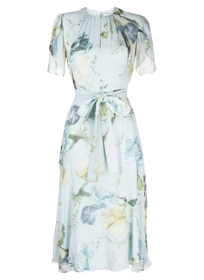 Erdem Floral-print Silk Dress In Multi