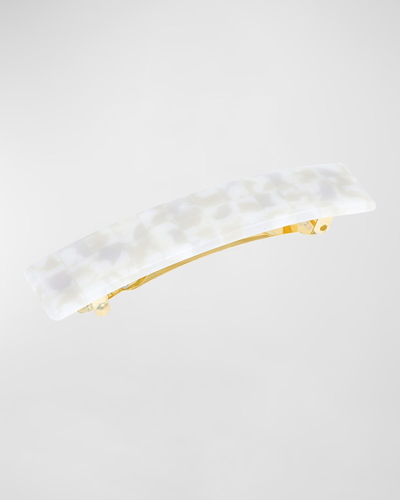 France Luxe Classic Rectangle Barrette In Coconut Milk