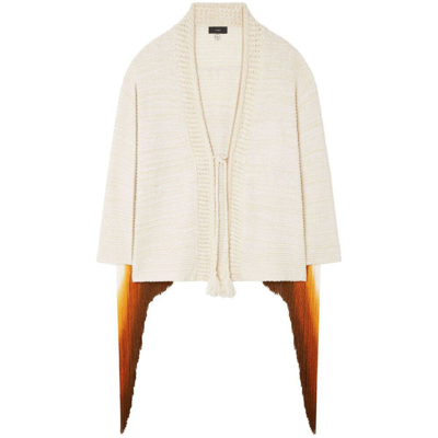 Alanui Bright Hues Fringed Cardigan In Neutrals