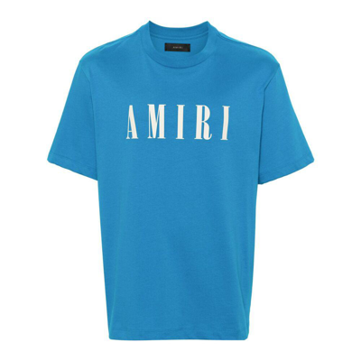 Amiri Core Logo Tee In Blue