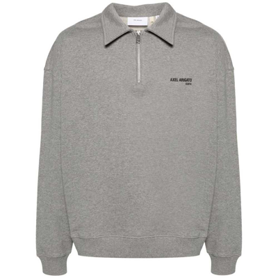 Axel Arigato Remi Half-zip Cotton Sweatshirt In Grey