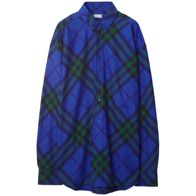Burberry Shirts In Blue/green