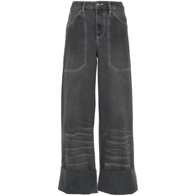 Cannari Concept Mid-rise Wide-leg Jeans In Grey