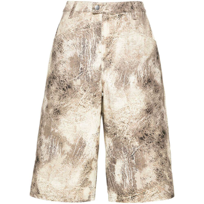 Cannari Concept Shorts Mit Abstraktem Print In Neutrals