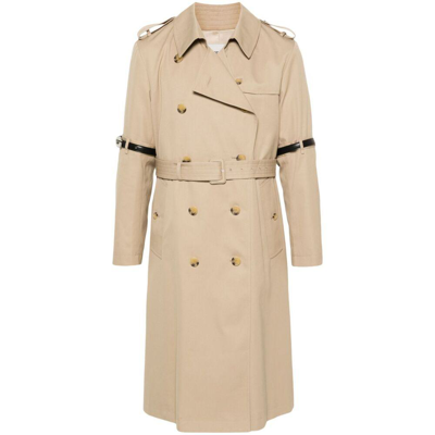 Coperni Double-breasted Trench Coat In Neutrals