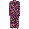Diane Von Furstenberg Blade Wrap Dress In Black/pink