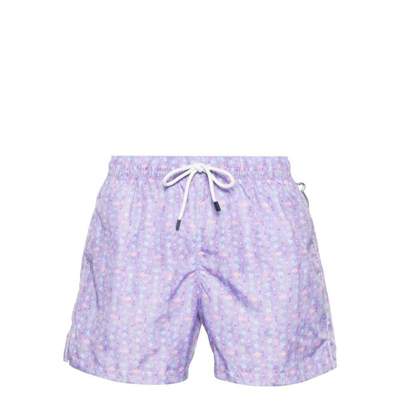 Fedeli Beachwears In Purple/blue