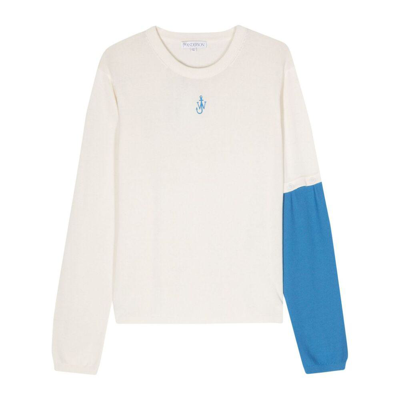 Jw Anderson J.w. Anderson Sweaters In White/blue
