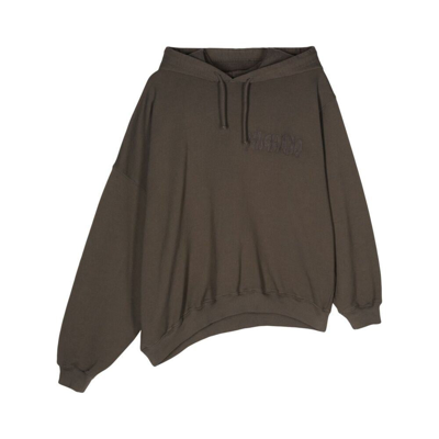 Magliano Logo-embroidered Cotton Hoodie In Brown