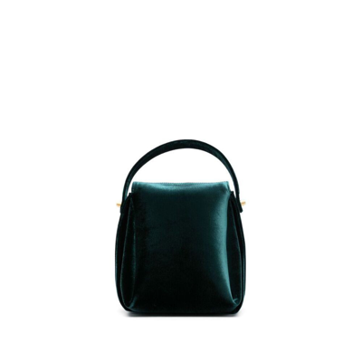 Neous Velvet-finish Shoulder Bag In Green