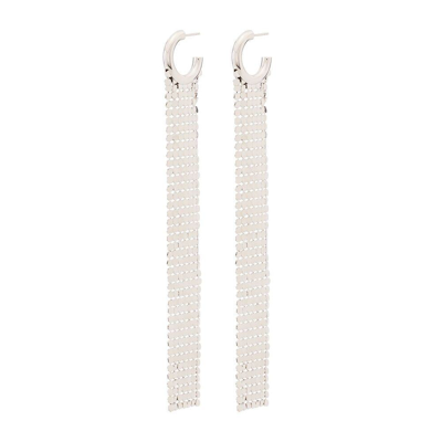 Rabanne Pixel Earrings In Silver