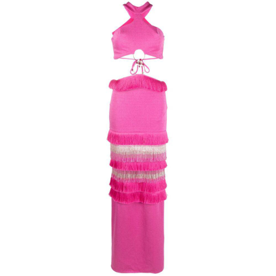 Patbo Halterneck Maxi Dress In Pink