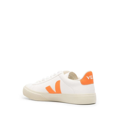 Veja Sneakers In White/orange