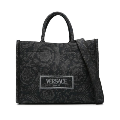 Versace Bum Bags In Black