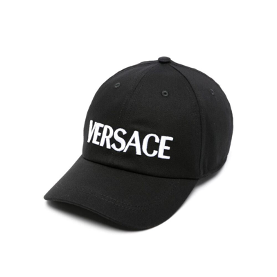 Versace Caps In Black