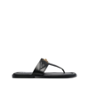 Versace Black Open Square Toe Sandals In Black