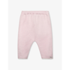 TROTTERS TROTTERS PALE PINK FLOPSY BUNNY-EMBROIDERED COTTON AND WOOL-BLEND LEGGINGS 0-9 MONTHS
