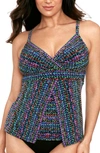 Miraclesuit Stitch It Cleo Tankini Top In Blue